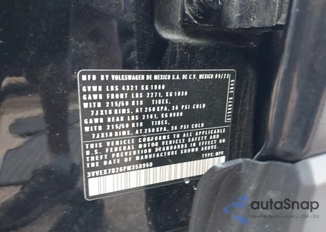 2023 Volkswagen Taos 1.5T Se из США, поврежденный, VIN 3VVEX7B26PM358950